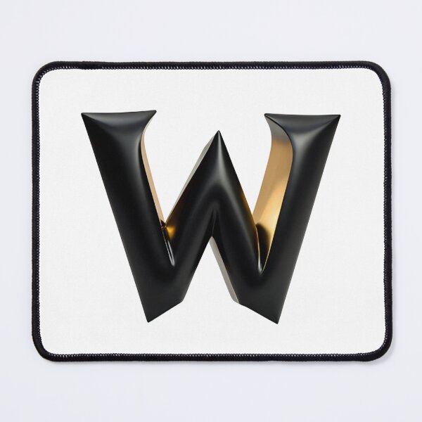 Item preview,  Letter W – Gold & Black Elegance designed and sold by RAKO13.