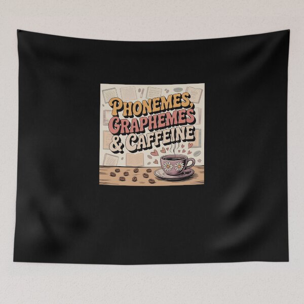 Item preview, Phonemes Graphemes And Caffeine Vintage Coffee Teacher Design designed and sold by MissRasheedHam.