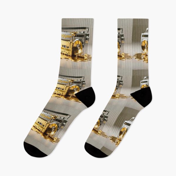 Item preview, Cassette Tape and Boombox Retro Nostalgia Gold Drip  designed and sold by WHITE FLAME PRINTS.