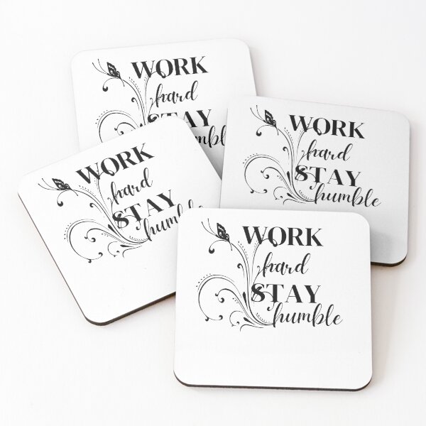 Item preview, WORK HARD STAY HUMBLE MOTIVATIONAL QUOTE designed and sold by CholarCrafts.