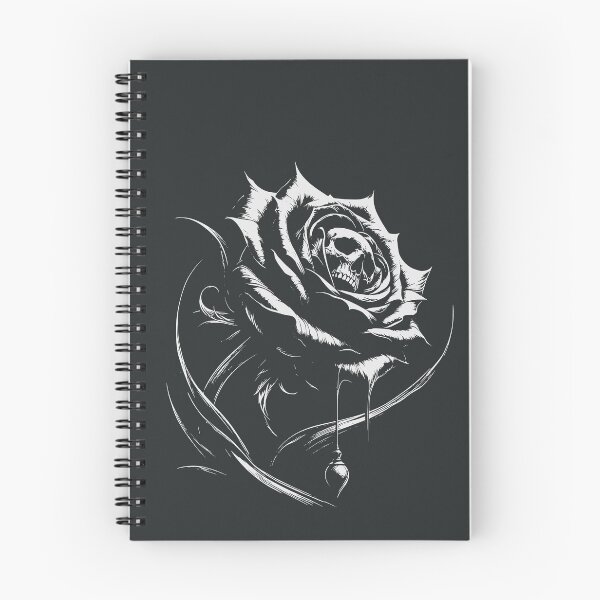 Item preview, Black and White Skull in Rose designed and sold by Darkifun.