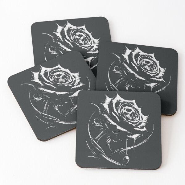 Item preview, Black and White Skull in Rose designed and sold by Darkifun.