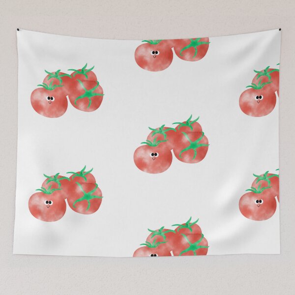 Item preview, Cute Smiling Tomato Illustration – Kawaii Food Art designed and sold by wanderbloomm.