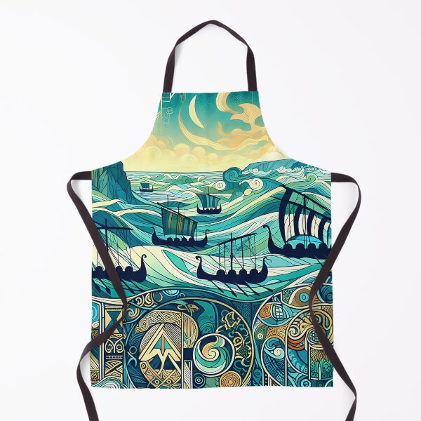 Item preview, The Longships | Viking Ocean Wall Art designed and sold by Stoneflower-Art.