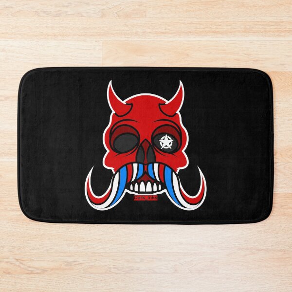 Item preview, Moustached Skull - Red, White and Blue designed and sold by Dark-Inks.
