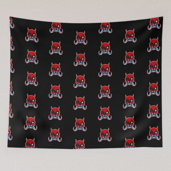 Item preview, Moustached Skull - Red, White and Blue designed and sold by Dark-Inks.