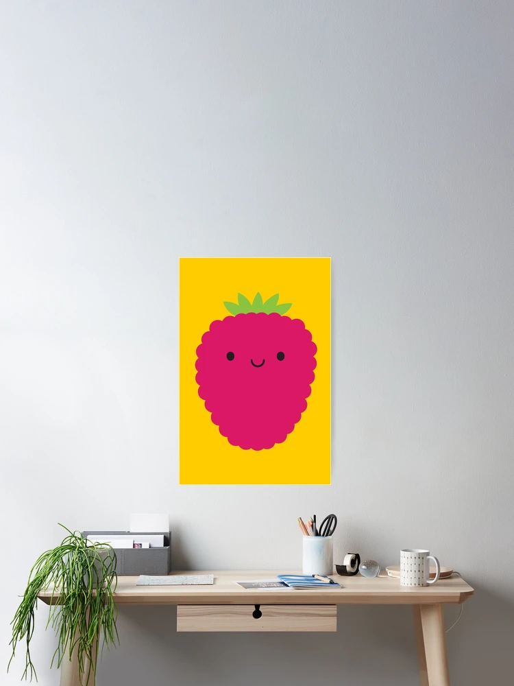 Thumbnail 2 of 3, Poster, Kawaii Raspberry designed and sold by marcelinesmith.