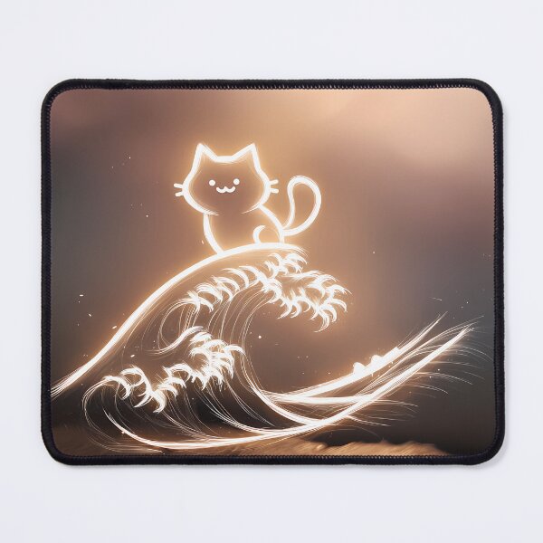 Item preview, Cute Cat Riding the Great Wave designed and sold by Cat-Wave-Dream.