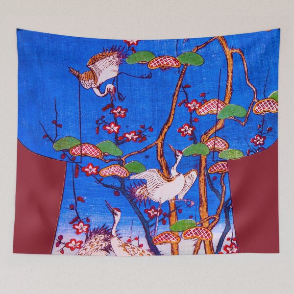 Item preview, Cranes Among Plum Blossoms designed and sold by WheelieGdArt.