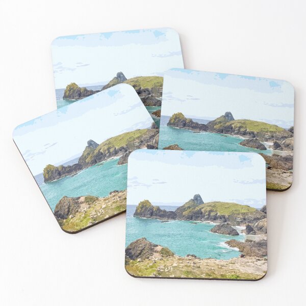 Item preview, Kynance Cove Cornwall.  Cornish gift Kernow Travel location poster Lizard peninsula designed and sold by BarbaraGlebska.