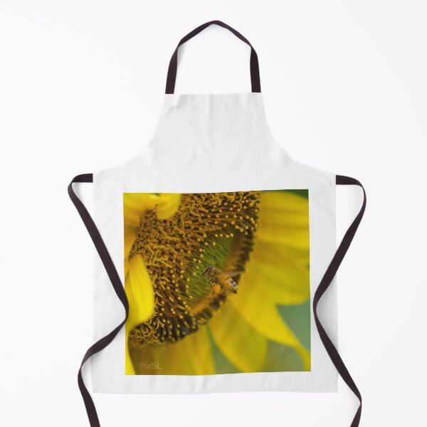 Item preview, Close up of a busy bee collecting pollen from a beautiful sunflower designed and sold by PixSL Photography and Photo Art.