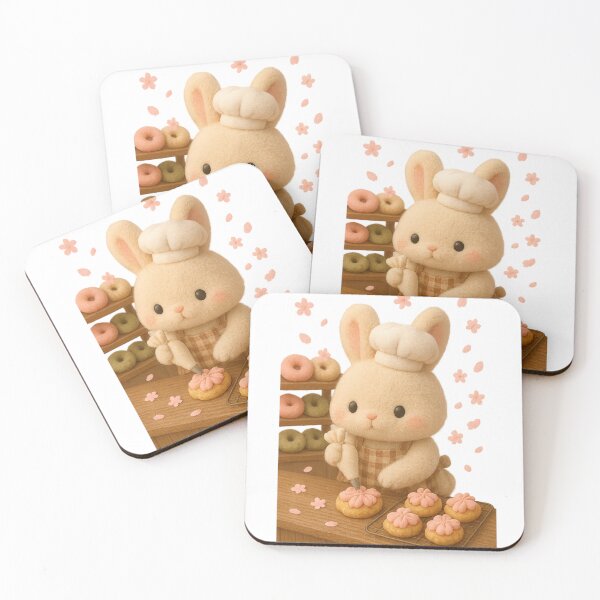 Item preview, Kawaii Bunny Sakura Bakery - Cute Japanese Cottagecore 3D Art designed and sold by Moons Studio.