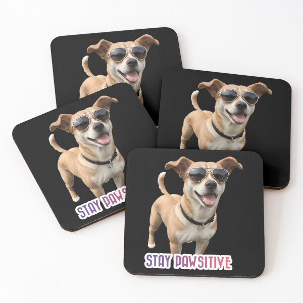 Item preview, Funny dog wearing sunglasses. Stay positive designed and sold by Planet Utoppia.