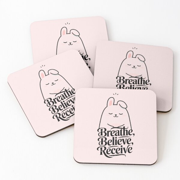 Item preview, Breathe, Believe, Receive -  Peaceful Bunny designed and sold by The magic  Yellow bus.