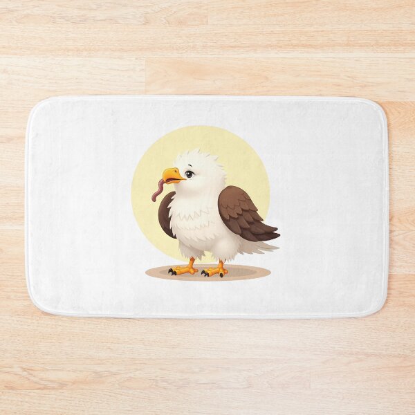 Item preview, Cute Eaglet with Earthworm Illustration designed and sold by Nest & Thread.