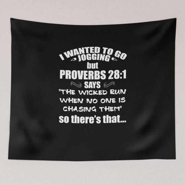 Item preview, I Wanted To Go Jogging But Proverbs 28:1 V5 designed and sold by TeeTimeGuys.