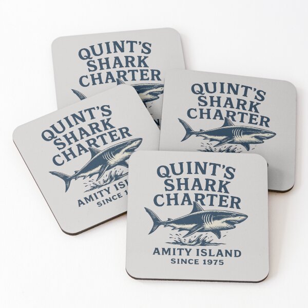 Item preview, Quint’s Shark Charter – Vintage Great White Shark Design designed and sold by Lunaria Arts.