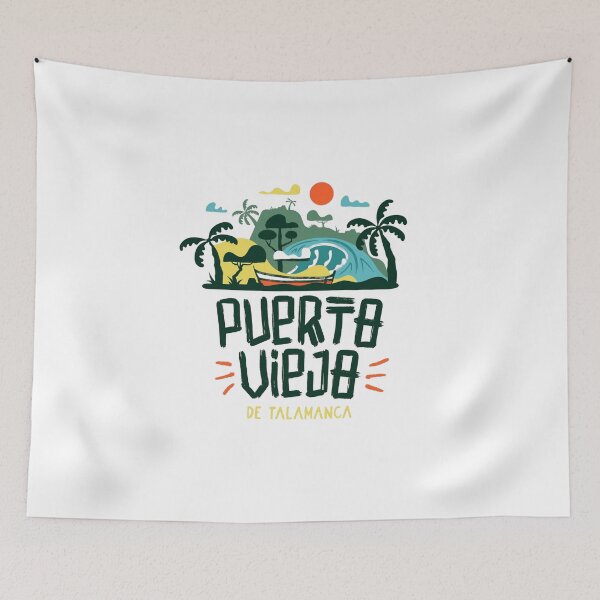 Item preview, Puerta Vieja Beach Surf Illustration designed and sold by Oniyasha.