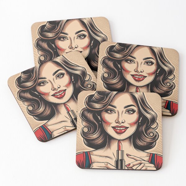 Artikelvorschau, Lippenstift - Grafik Vintage Kunst entworfen und verkauft von FlosArtPrintShop.