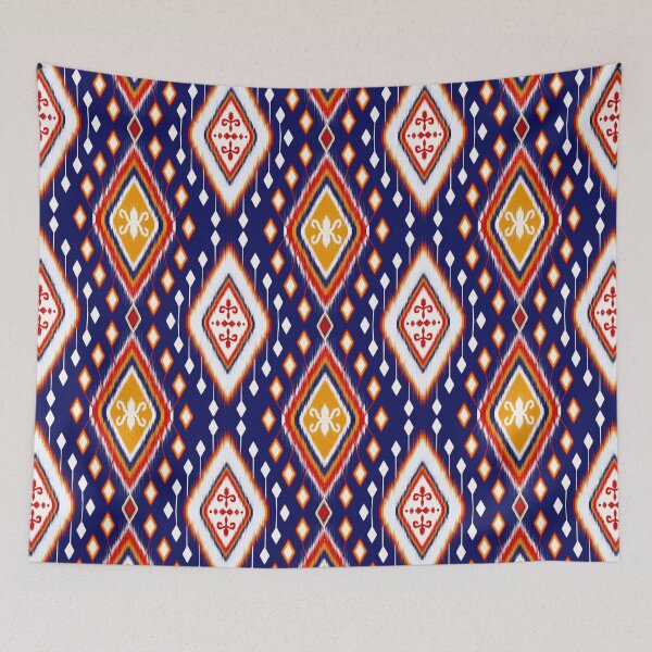Item preview, Colorful abstract geometric Ikat pattern seamless designed and sold by NarongStocker37.
