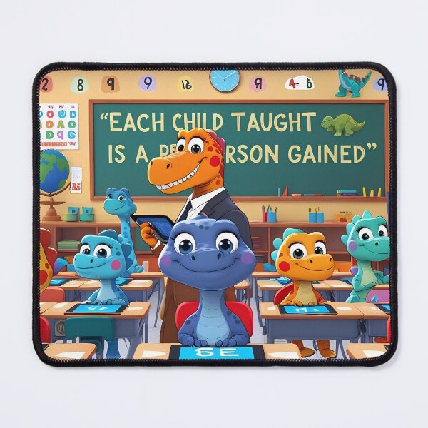 Item preview, Back to School Dinosaur Classroom – Colorful Cartoon School Scene designed and sold by Nest & Thread.