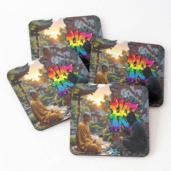 Item preview, Zen & Street Art in shattered harmony – A silent clash of worlds designed and sold by FotoworldEdel.