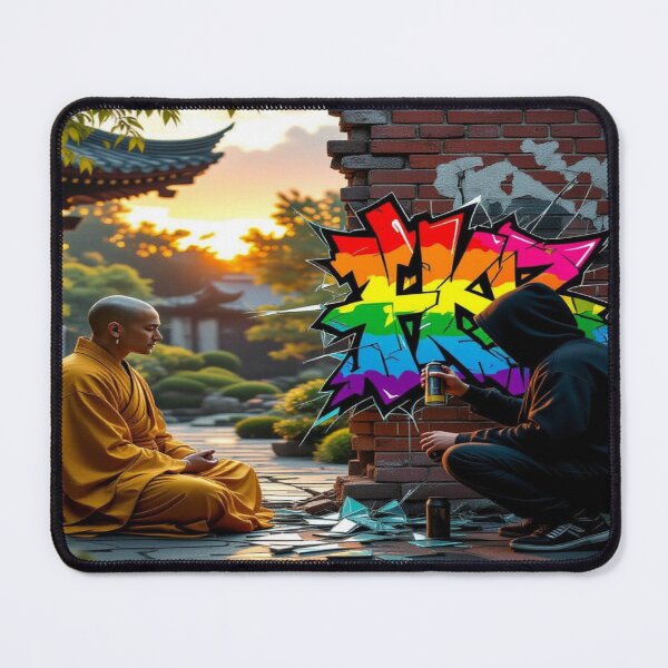 Item preview, Zen & Street Art in shattered harmony – A silent clash of worlds designed and sold by FotoworldEdel.