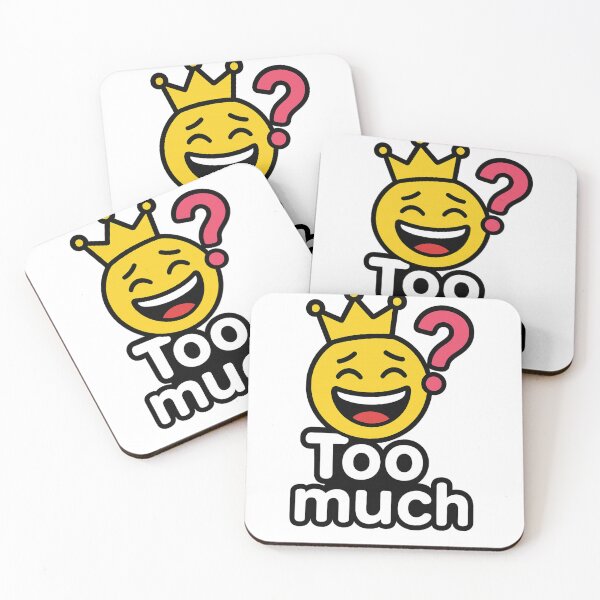 Item preview, Too Much Vibes – Funny Crown Emoji Design designed and sold by Drawingshirts.