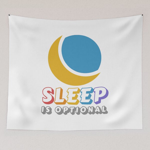 Item preview, Sleep is optional funny quote design designed and sold by CleanDecor.