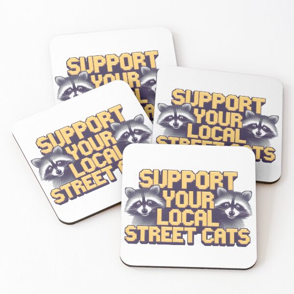 Item preview, Street Cats Racoon Possum - "Support Your Local Street Cats with Raccoon and Possum Pals" designed and sold by stickercuffs.