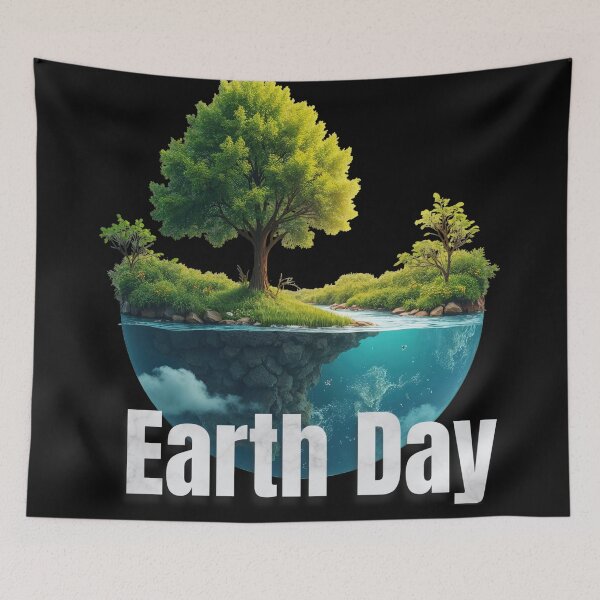 Item preview, Earth Day Marble Typography Design designed and sold by SajQ.