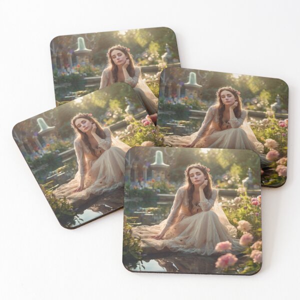 Artikelvorschau, Victorian Woman Among Flowers by the Water’s Edge entworfen und verkauft von BlareBlare.