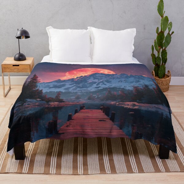 Item preview, Mountain Landscape And Red moon designed and sold by Rtymer.