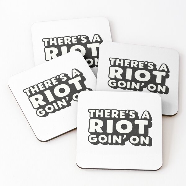 Item preview, TERE’S A RIOT GOIN’ON – Black & White Typography designed and sold by RICK-TURNER.