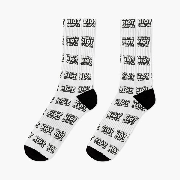 Item preview, TERE’S A RIOT GOIN’ON – Black & White Typography designed and sold by RICK-TURNER.