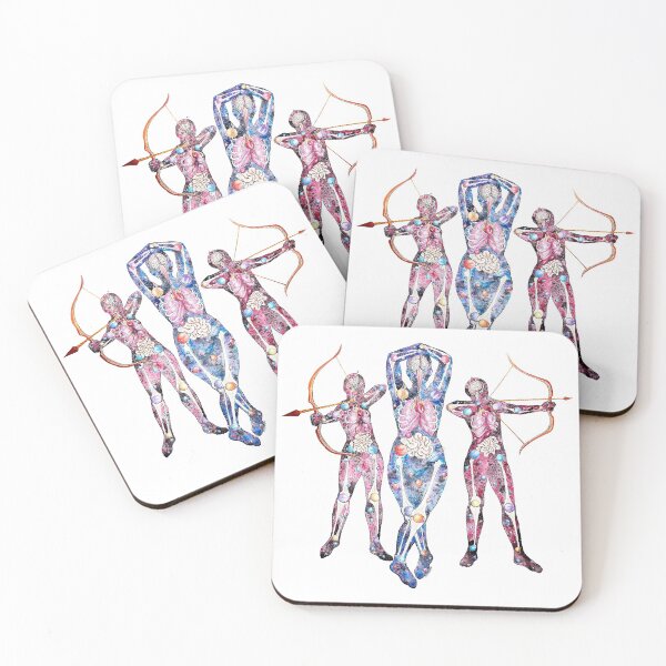 Item preview, Queen of Archers | Anatomy Watercolor Painting | Galaxy Watercolor designed and sold by Karli Mogen.