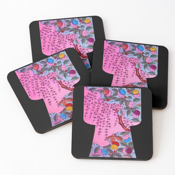 Item preview, Chrysanthemums in a Pink Garden - V2 designed and sold by WheelieGdArt.