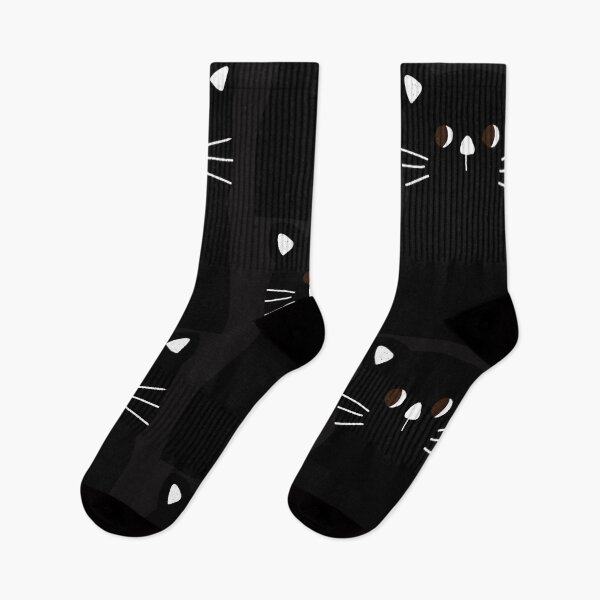 Item preview, Cute Black Cat with White Whiskers Illustration designed and sold by OuOi.