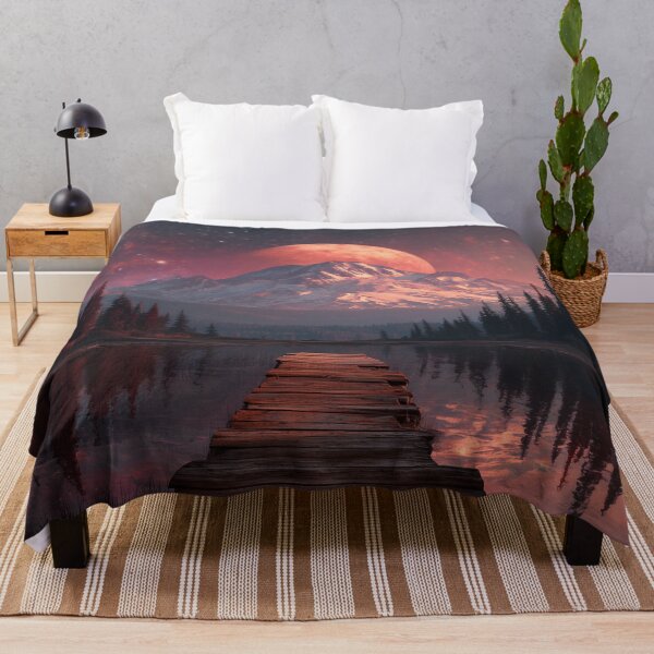 Item preview, Mountain Landscape And Red moon designed and sold by Rtymer.