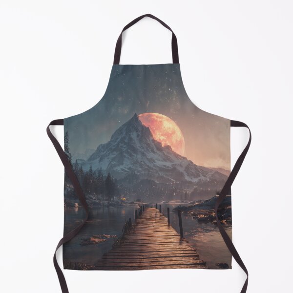 Item preview, Mountain Landscape And Red moon designed and sold by Rtymer.
