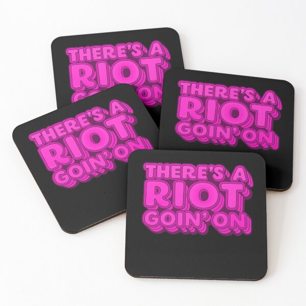 Item preview, TERE’S A RIOT GOIN’ON – Funky Pink Typography designed and sold by RICK-TURNER.