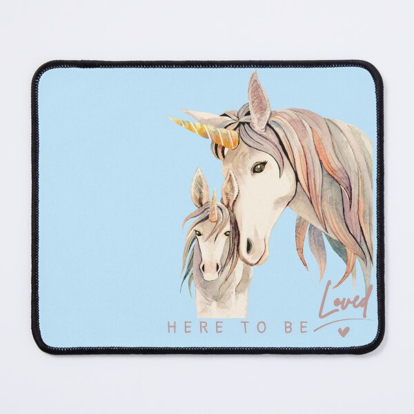 Item preview, Here to be loved - Unicorn Family BLUE designed and sold by Silvernuit.