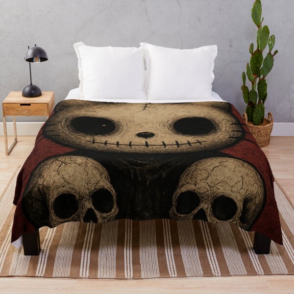 Item preview, Hello kitty: creepy character in black robe holding skulls in both hands designed and sold by art-emissa.