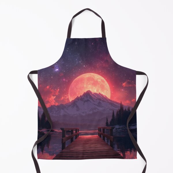 Item preview, Mountain Landscape And Red moon designed and sold by Rtymer.
