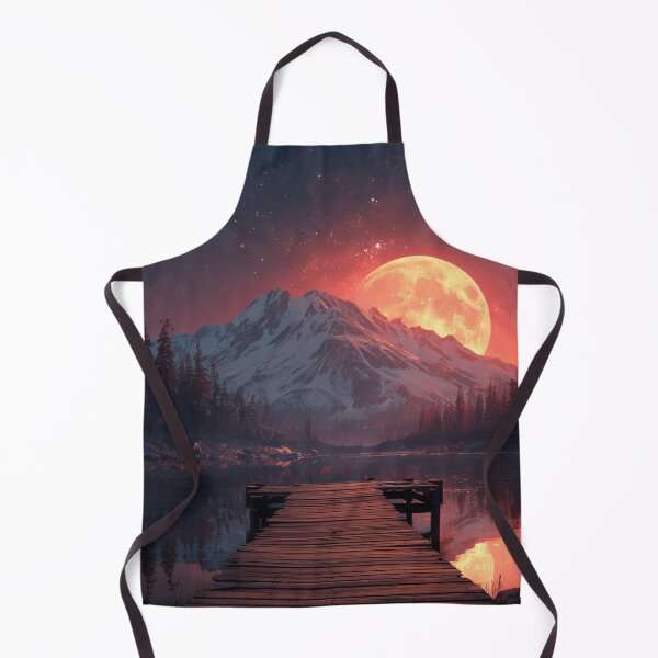 Item preview, Mountain Landscape And Red moon designed and sold by Rtymer.