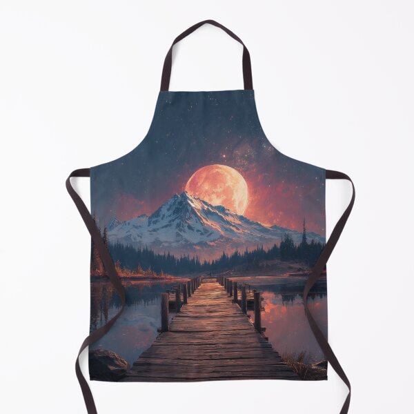 Item preview, Mountain Landscape And Red moon designed and sold by Rtymer.