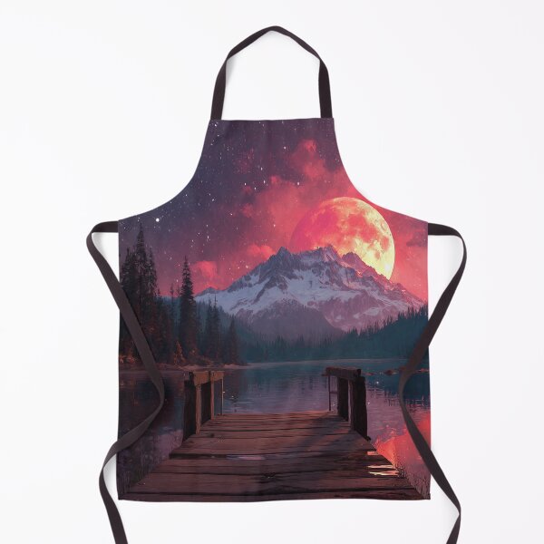 Item preview, Mountain Landscape And Red moon designed and sold by Rtymer.