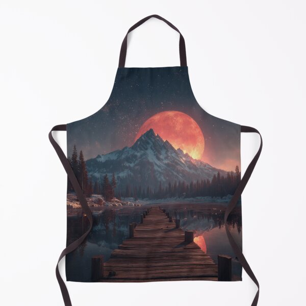 Item preview, Mountain Landscape And Red moon designed and sold by Rtymer.