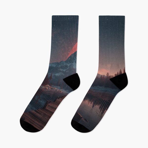 Item preview, Mountain Landscape And Red moon designed and sold by Rtymer.
