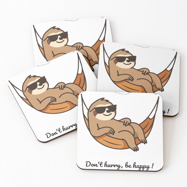Item preview, Sloth Life: Don't Hurry, Be Happy designed and sold by Nest & Thread.